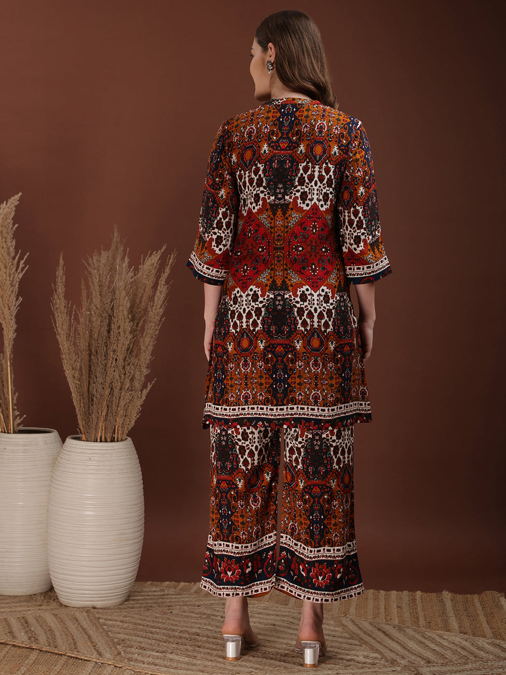 Floral & Geometrical Printed Co-Ords, Multicolor - Hiral Fashion | Grocsy