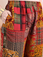 Intricate Floral And Paisley Motifs Co-Ords, Red - Hiral Fashion | Grocsy