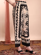 Floral & Geometric Printed Co-Ords, Black - Hiral Fashion | Grocsy