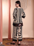 Floral & Geometric Printed Co-Ords, Black - Hiral Fashion | Grocsy