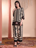 Floral & Geometric Printed Co-Ords, Black - Hiral Fashion | Grocsy