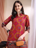 Vibrant Ethnic Co-Ord Set, Pink - Hiral Fashion | Grocsy