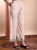 Floral & Paisley Printed Co-Ords, Beige - Hiral Fashion | Grocsy