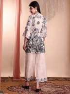Floral & Paisley Printed Co-Ords, Beige - Hiral Fashion | Grocsy