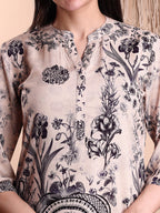 Floral & Paisley Printed Co-Ords, Beige - Hiral Fashion | Grocsy