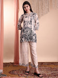 Floral & Paisley Printed Co-Ords, Beige - Hiral Fashion | Grocsy