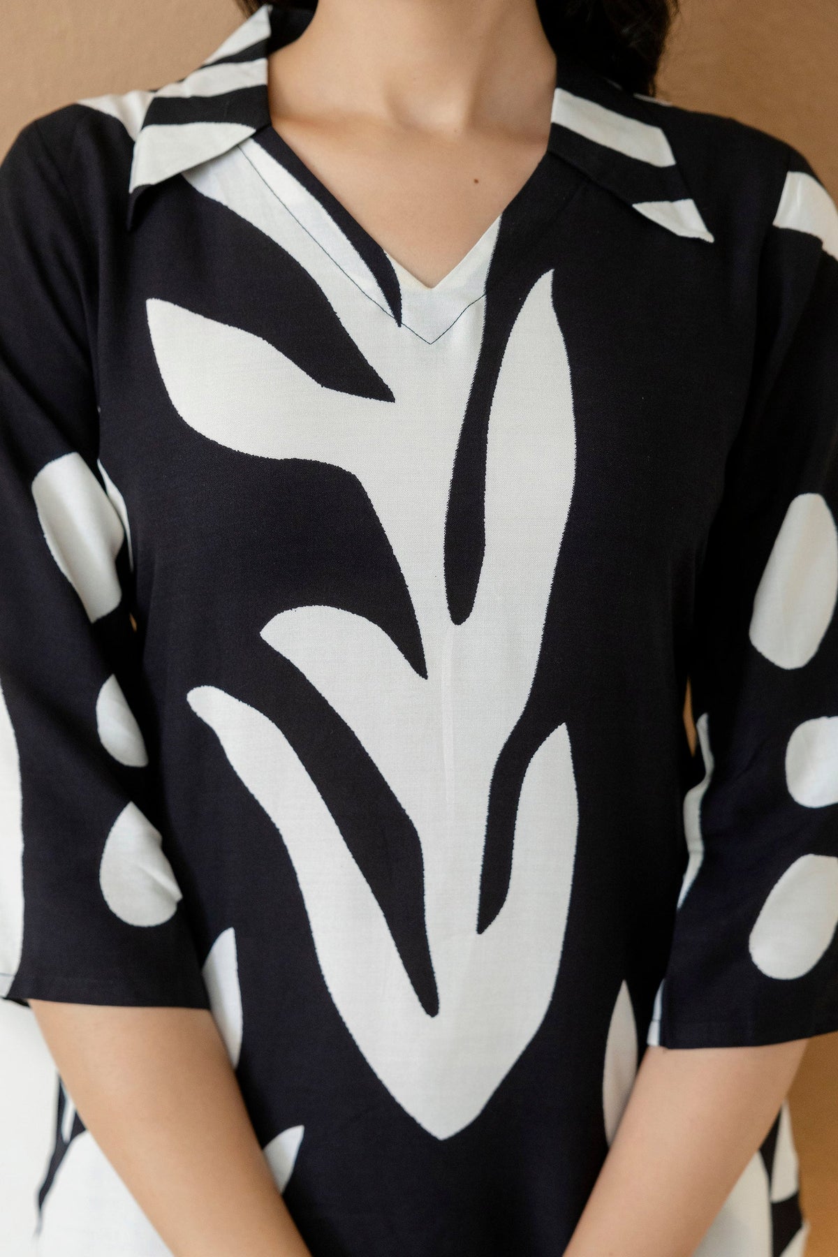 Abstract Printed Co-Ords, Black; White - Hiral Fashion | Grocsy