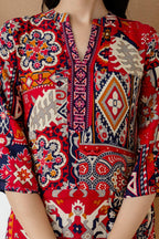Boho Printed Co-Ord Set, Pink - Hiral Fashion | Grocsy