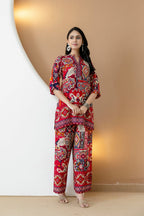 Boho Printed Co-Ord Set, Pink - Hiral Fashion | Grocsy