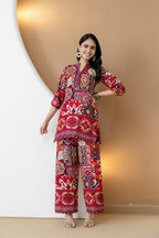 Boho Printed Co-Ord Set, Pink - Hiral Fashion | Grocsy