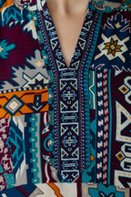Boho Printed Co-Ord Set, Teal - Hiral Fashion | Grocsy