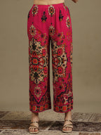 Ethnic Printed Co-Ord Set, Pink - Hiral Fashion | Grocsy