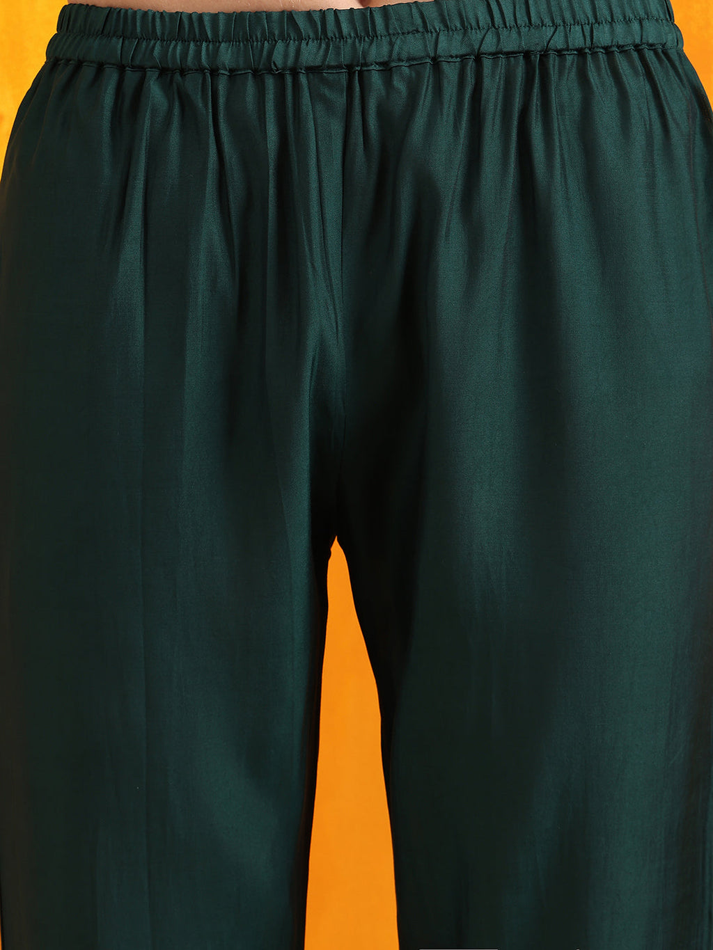 Sequined Embroidered Kurta With Pant & Embroidered Dupatta, Bottle-Green - Hiral Fashion | Grocsy