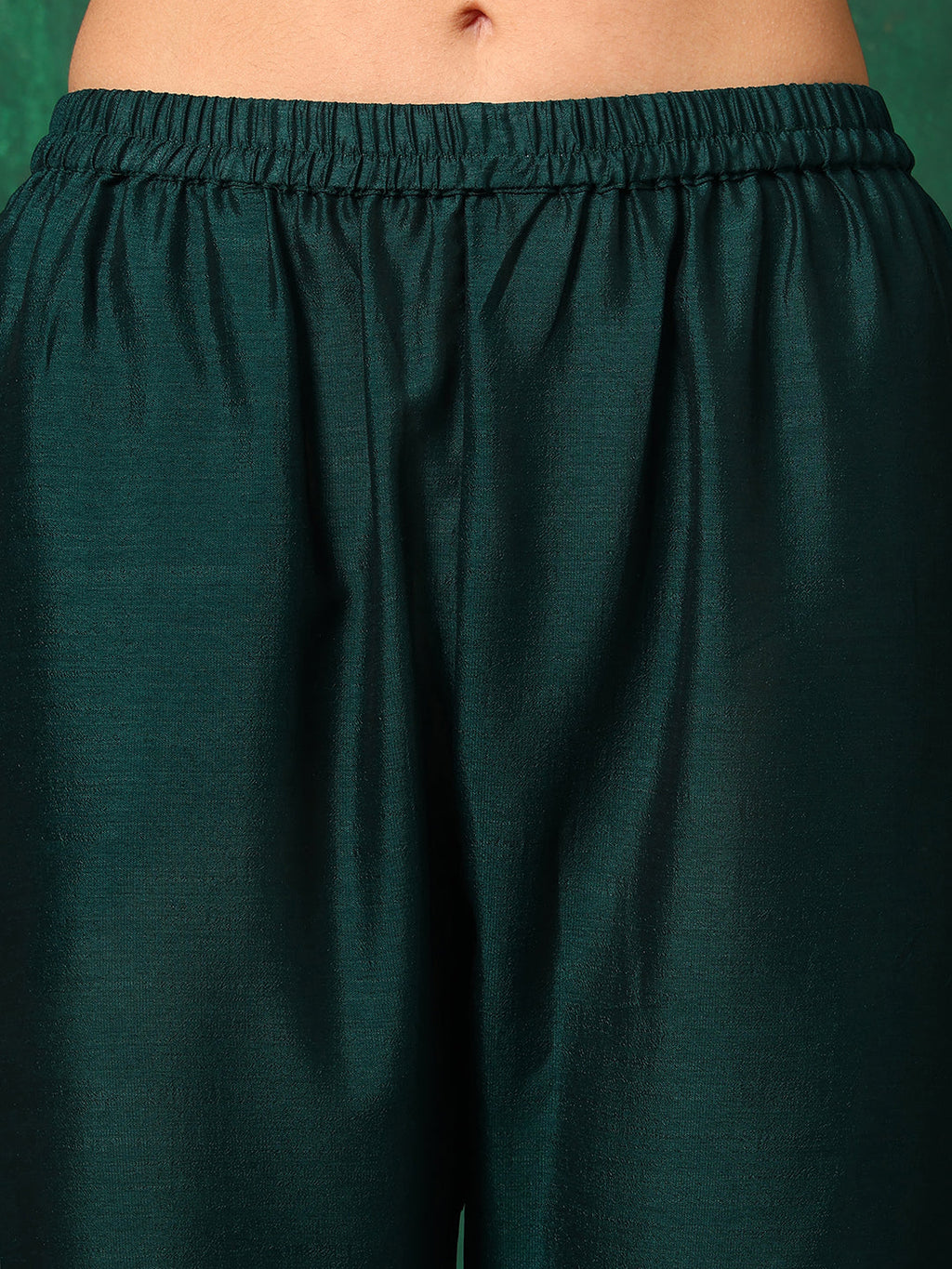 Embroidered Kurta With Pant & Embroidered Dupatta, Bottle-Green - Hiral Fashion | Grocsy