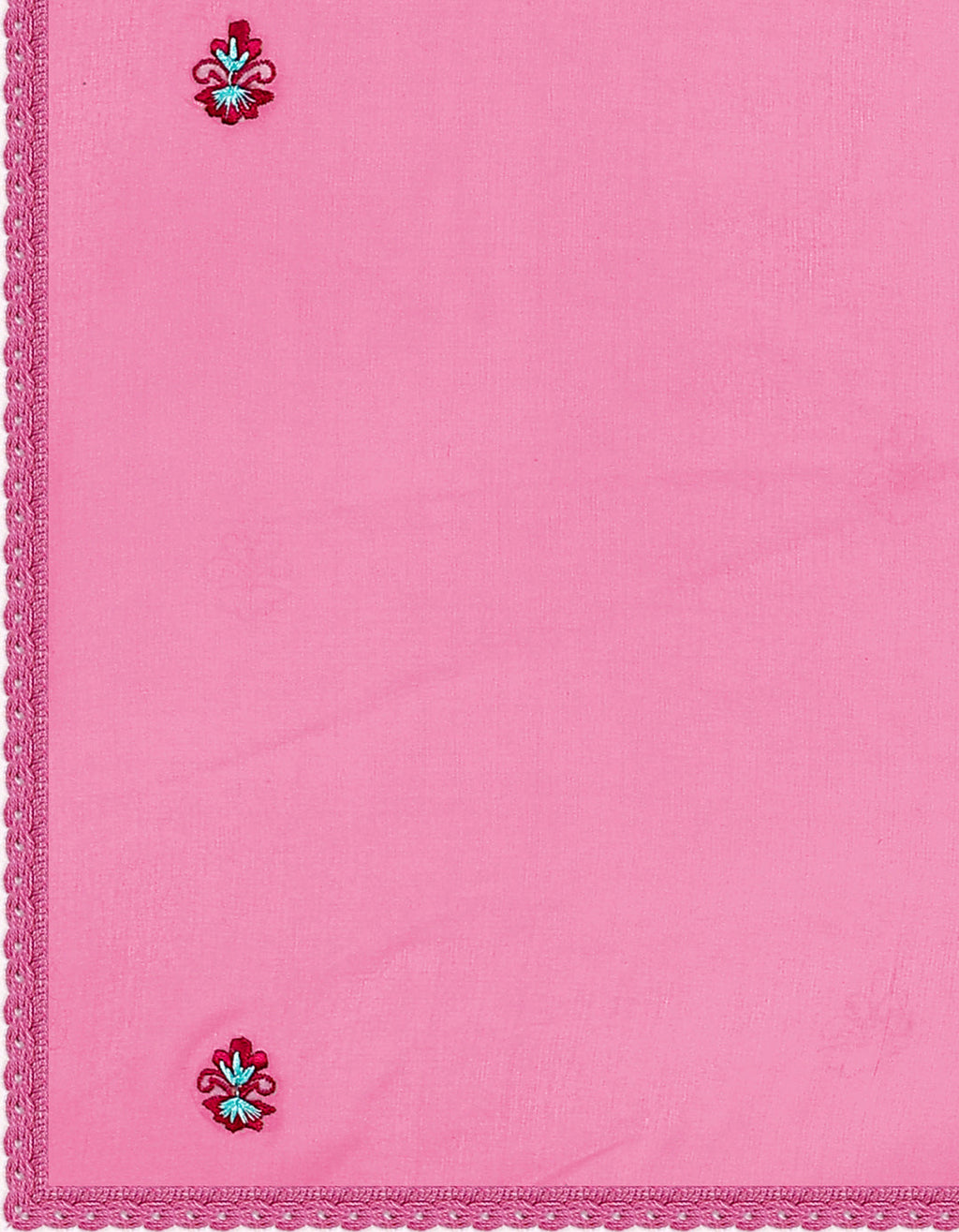 Embroidered Kurta With Pant & Organza Dupatta, Pink - Hiral Fashion | Grocsy