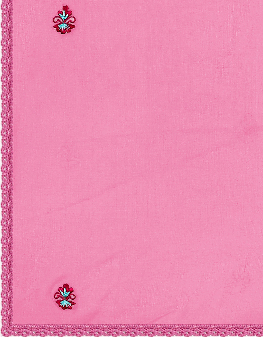 Embroidered Kurta With Pant & Organza Dupatta, Pink - Hiral Fashion | Grocsy