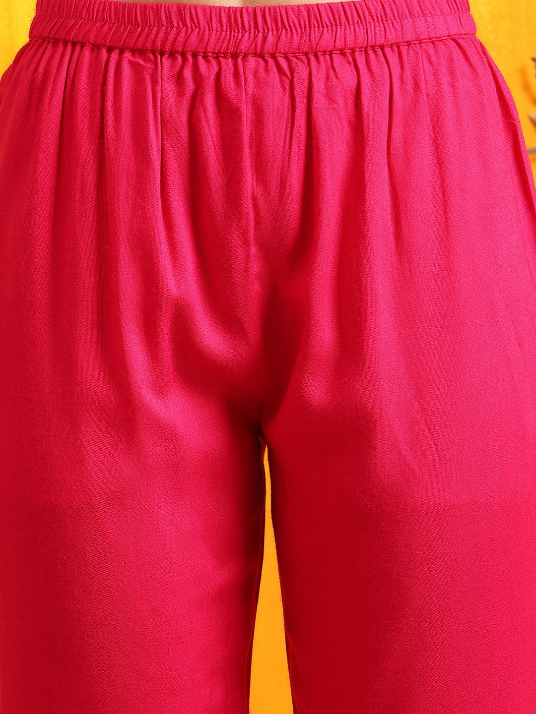 Embroidered Kurta With Pant & Dupatta, Pink - Hiral Fashion | Grocsy