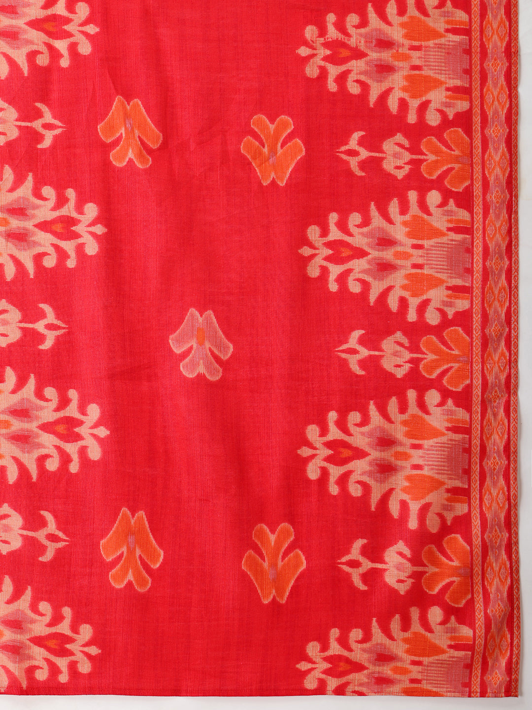 Embroidered & Printed Kurta With Pant & Coordinated Dupatta, Red - Hiral Fashion | Grocsy