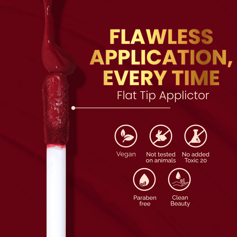 Parul Garg Beauty Silk Matte Liquid Lipstick, Long Lasting & Transfer-Proof - Primrose, Deep Maroon | Grocsy