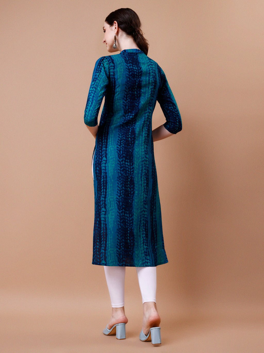 Shibori Printed Casual Wear Kurta, Multicolor - Hiral Fashion | Grocsy