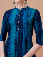 Shibori Printed Casual Wear Kurta, Multicolor - Hiral Fashion | Grocsy
