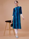 Shibori Printed Casual Wear Kurta, Multicolor - Hiral Fashion | Grocsy