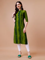Shibori Printed Casual Wear Kurta, Multicolor - Hiral Fashion | Grocsy