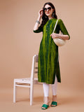 Shibori Printed Casual Wear Kurta, Multicolor - Hiral Fashion | Grocsy
