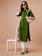 Shibori Printed Casual Wear Kurta, Multicolor - Hiral Fashion | Grocsy