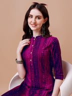 Shibori Printed Casual Wear Kurta, Multicolor - Hiral Fashion | Grocsy