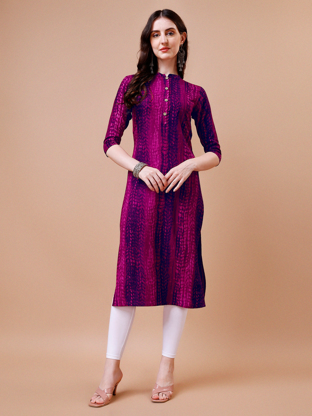 Shibori Printed Casual Wear Kurta, Multicolor - Hiral Fashion | Grocsy