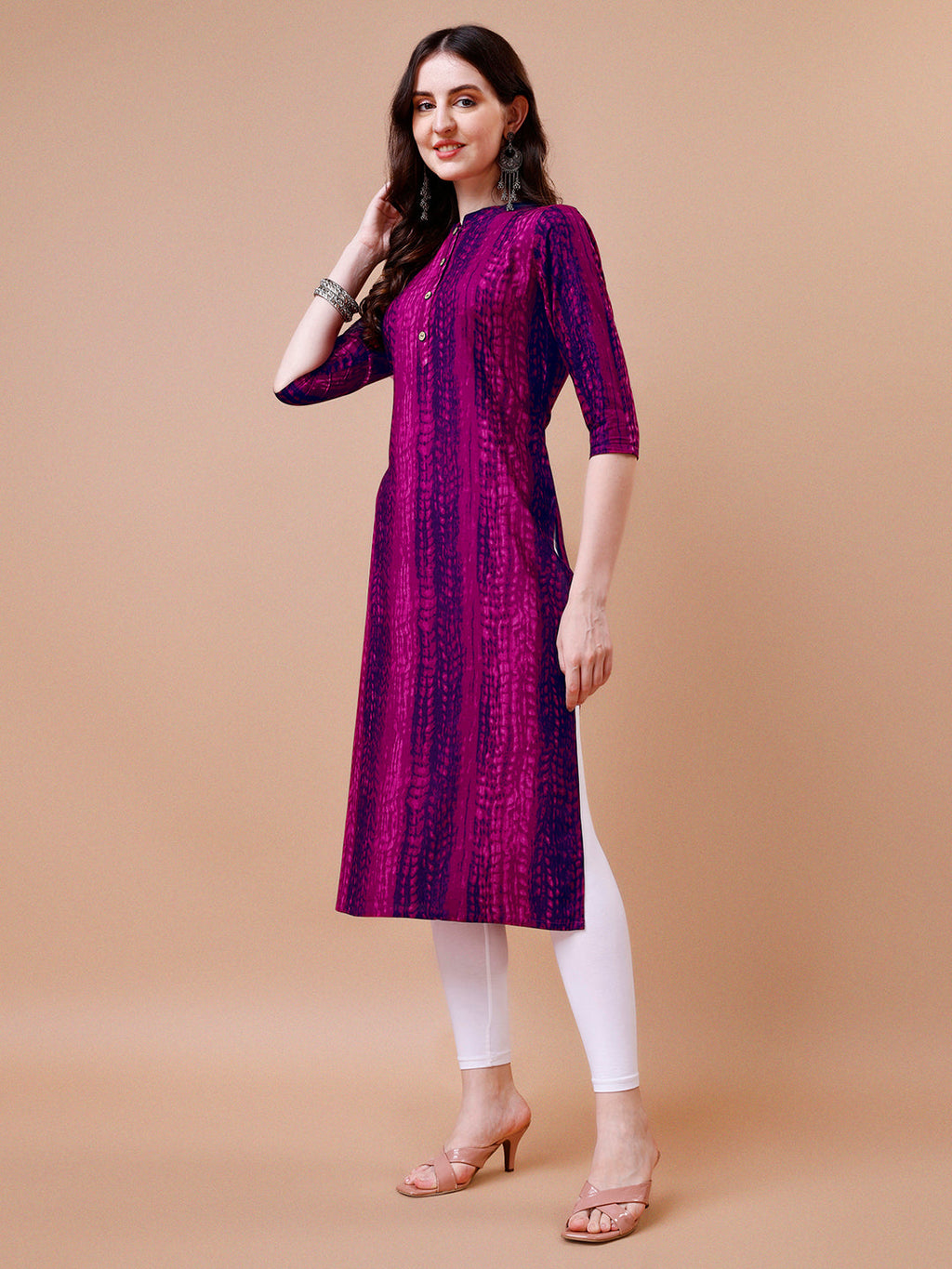 Shibori Printed Casual Wear Kurta, Multicolor - Hiral Fashion | Grocsy