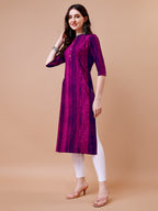 Shibori Printed Casual Wear Kurta, Multicolor - Hiral Fashion | Grocsy