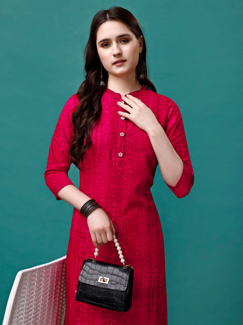 Shibori Printed Kurta, Multicolor - Hiral Fashion | Grocsy
