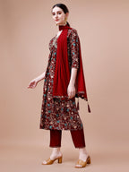 Alia Cut Embroidered & Floral Printed Rayon Kurta With Pant & Dupatta, Multicolor - Hiral Fashion | Grocsy