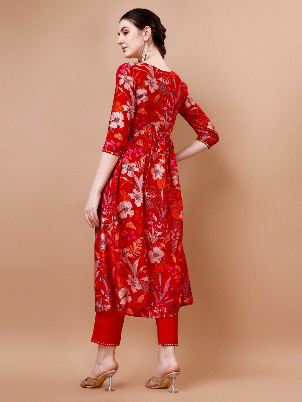 Alia Cut Floral Printed & Embroidered Kurta With Pant & Dupatta, Multicolor - Hiral Fashion | Grocsy