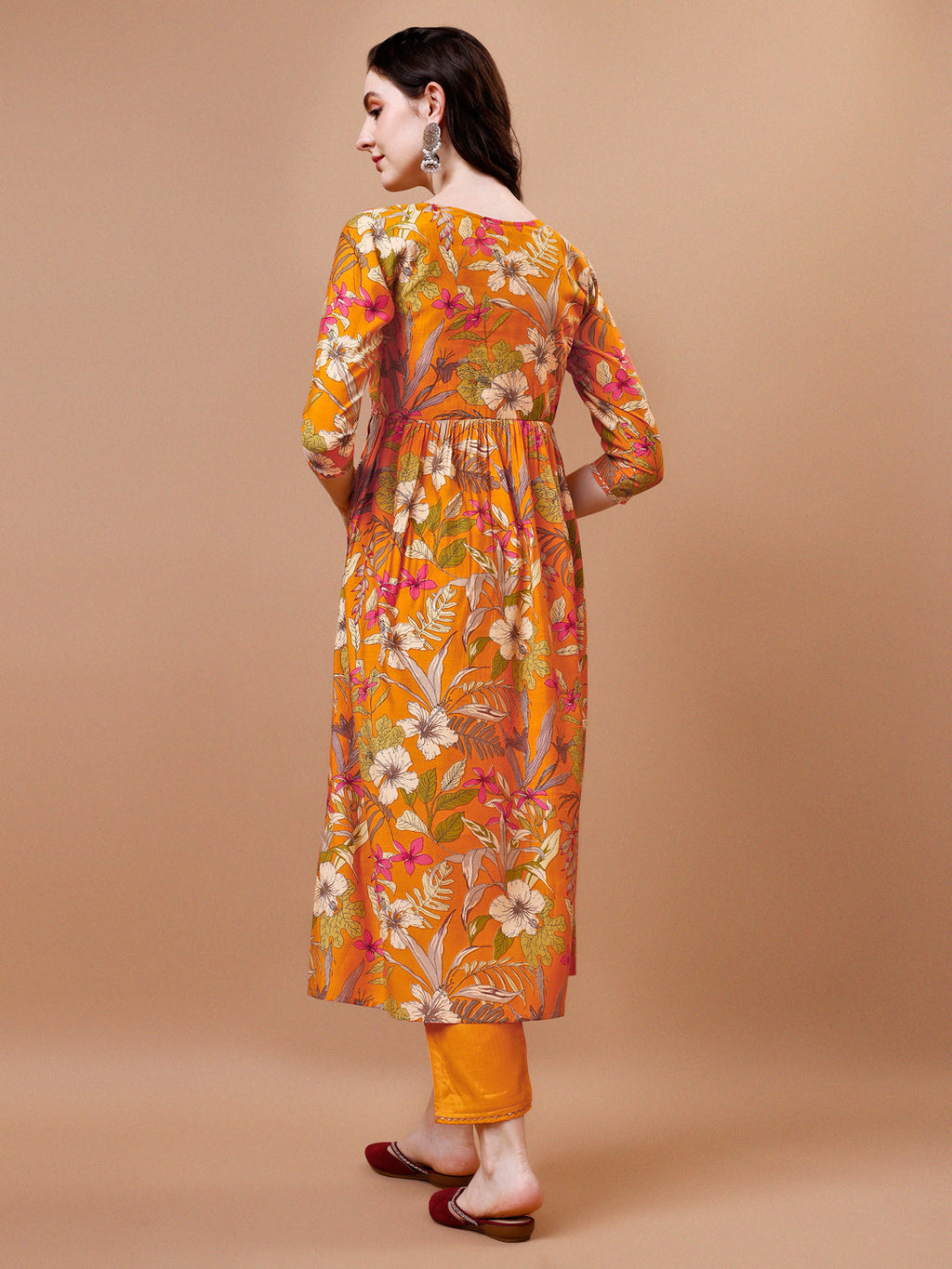 Alia Cut Floral Printed & Embroidered Kurta With Pant & Dupatta, Multicolor - Hiral Fashion | Grocsy