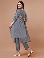 Ethnic Motifs Printed Cotton Kurta With Pant & Dupatta, Multicolor - Hiral Fashion | Grocsy