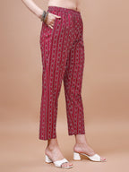 Ethnic Motifs Printed Cotton Kurta With Pant & Dupatta, Multicolor - Hiral Fashion | Grocsy