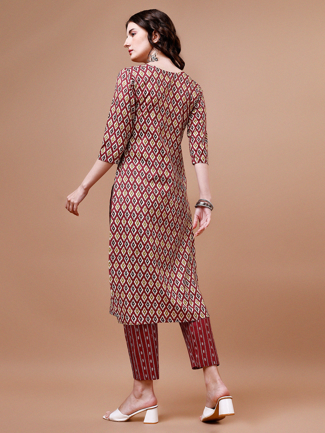 Ethnic Motifs Printed Cotton Kurta With Pant & Dupatta, Multicolor - Hiral Fashion | Grocsy