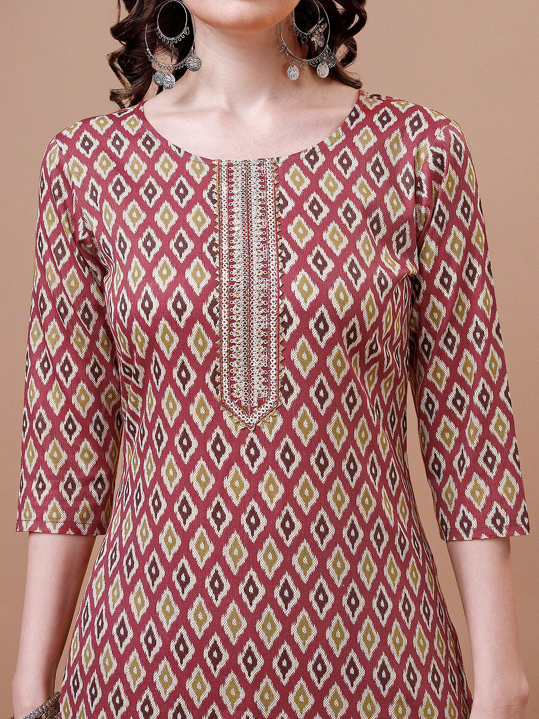 Ethnic Motifs Printed Cotton Kurta With Pant & Dupatta, Multicolor - Hiral Fashion | Grocsy