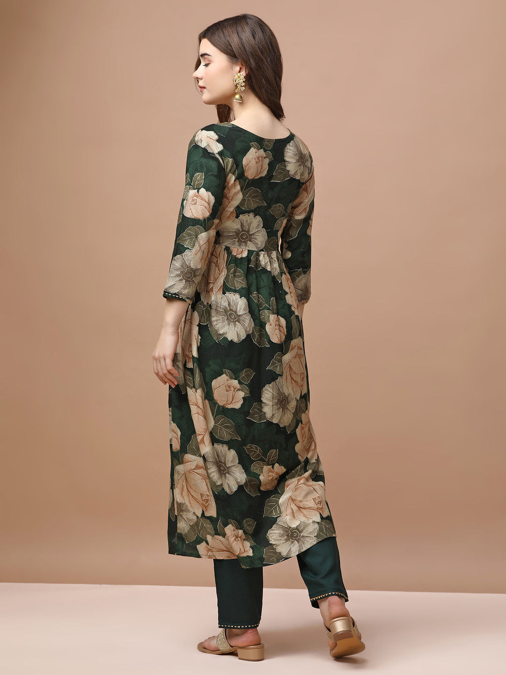 Alia Cut Rayon Embroidered & Floral Printed Kurta With Pant & Dupatta Premium, Multicolor - Hiral Fashion | Grocsy