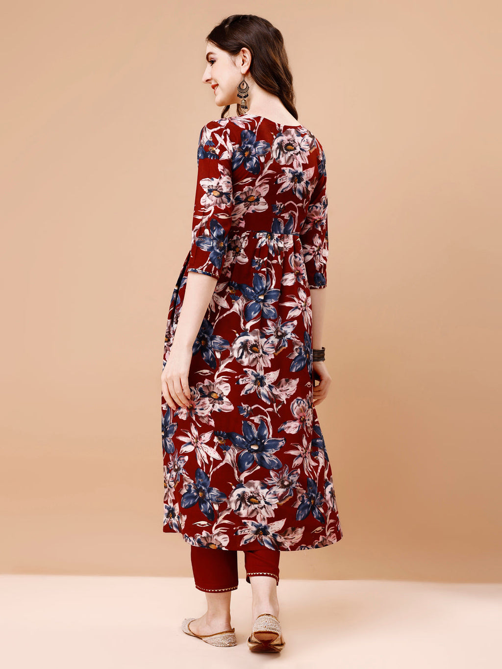Alia Cut Embroidered & Floral Printed Rayon Kurta With Pant & Dupatta, Multicolor - Hiral Fashion | Grocsy