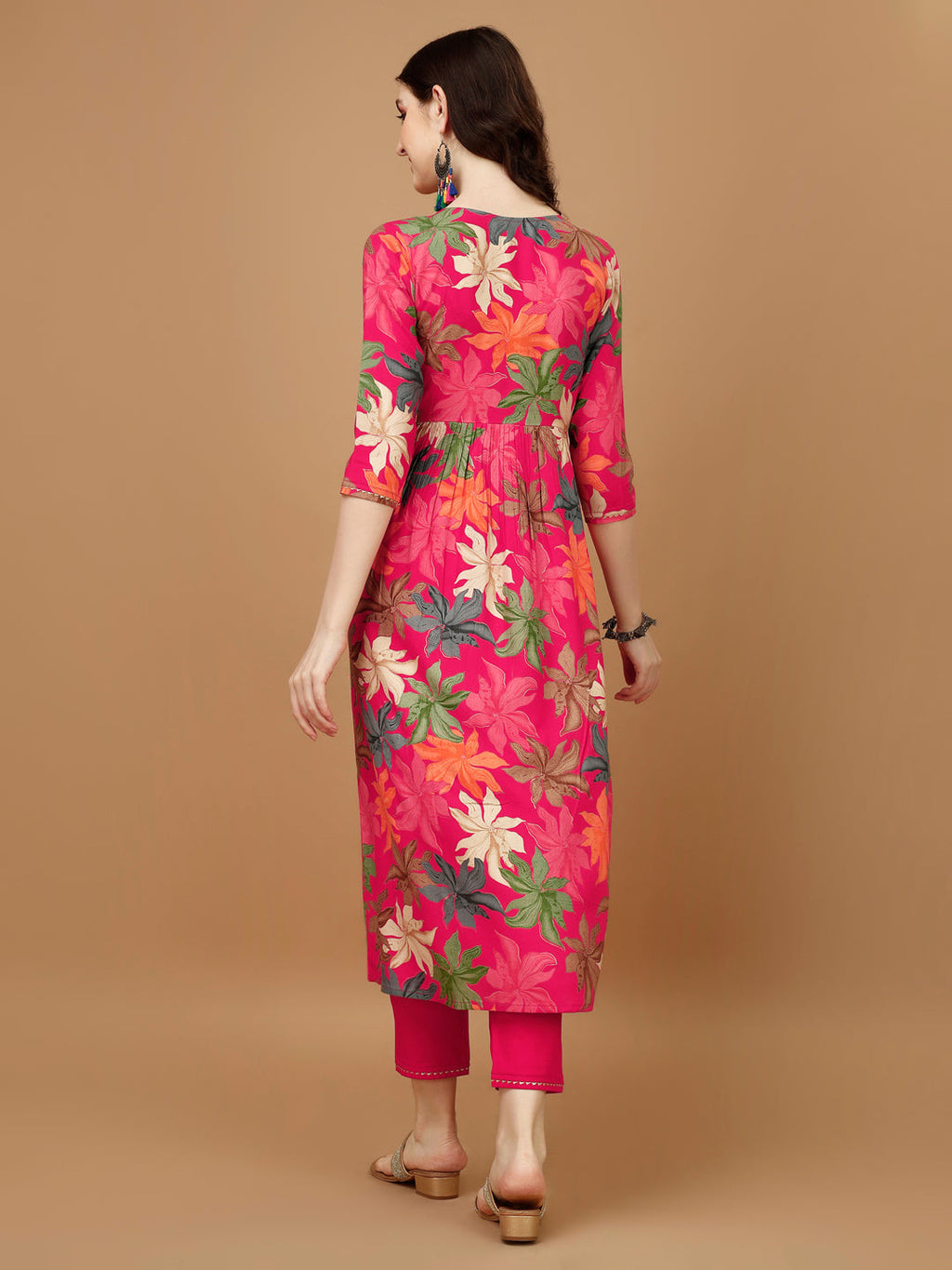 Alia Cut Rayon Embroidered & Floral Printed Kurta With Pant & Dupatta, Multicolor - Hiral Fashion | Grocsy