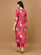 Alia Cut Rayon Embroidered & Floral Printed Kurta With Pant & Dupatta, Multicolor - Hiral Fashion | Grocsy