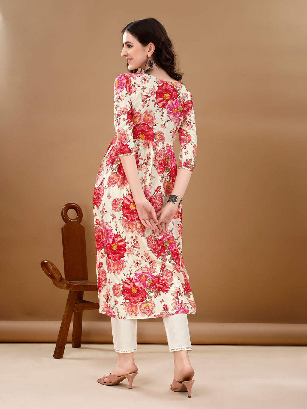 Alia Cut Floral Printed & Embroidered Kurta With Pant & Dupatta Set Premium Luxury, Multicolor - Hiral Fashion | Grocsy