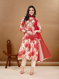 Alia Cut Floral Printed & Embroidered Kurta With Pant & Dupatta Set Premium Luxury, Multicolor - Hiral Fashion | Grocsy