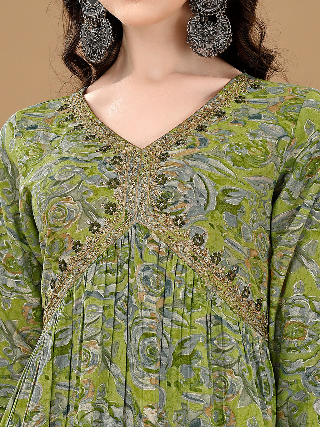 Alia Cut Floral Printed & Embroidered Kurta With Pant & Dupatta Set Luxury Premium, Multicolor - Hiral Fashion | Grocsy