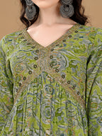 Alia Cut Floral Printed & Embroidered Kurta With Pant & Dupatta Set Luxury Premium, Multicolor - Hiral Fashion | Grocsy