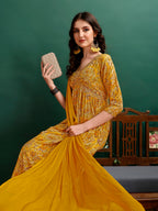 Alia Cut Floral Printed & Embroidered Kurta With Pant & Dupatta Set Luxury Premium, Multicolor - Hiral Fashion | Grocsy